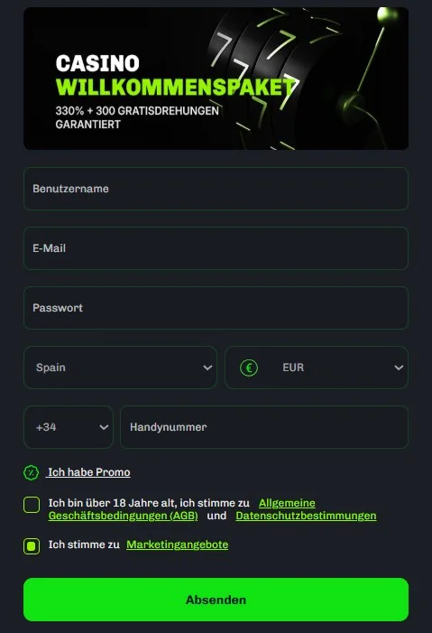 Velobet Casino registr
