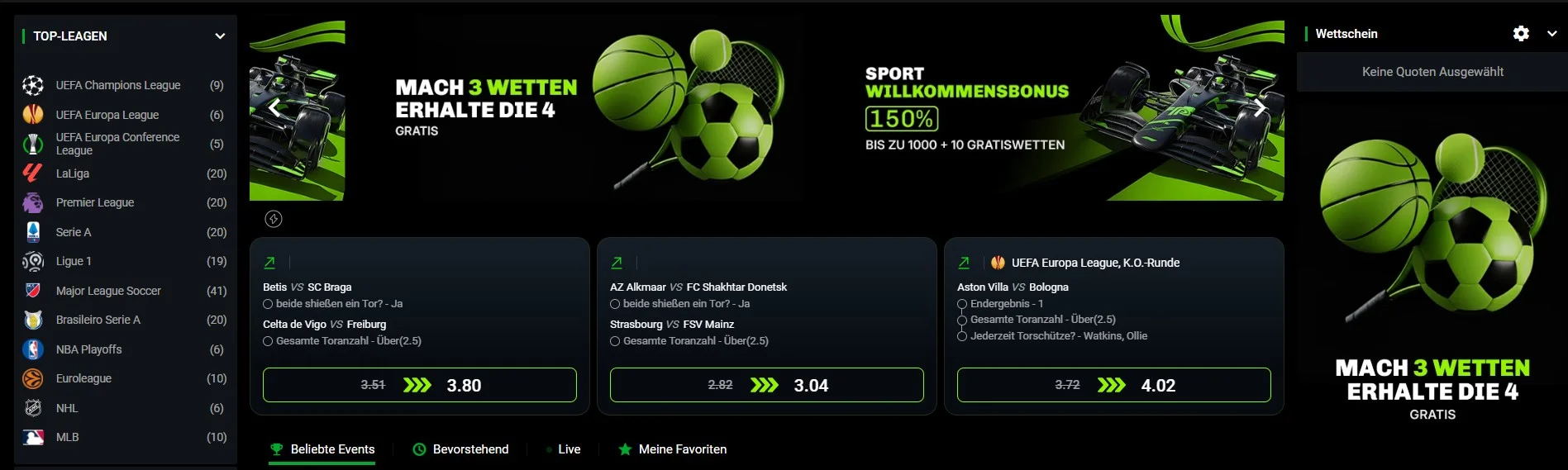 Velobet Sportwetten